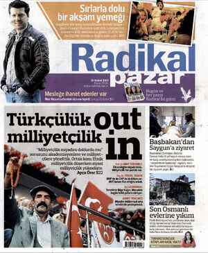 Radikal Gazetesi 10 Şubat 2013 kapağı