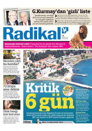 Radikal Gazetesi 14 Şubat 2013 kapağı