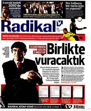Radikal Gazetesi 15 Şubat 2013 kapağı