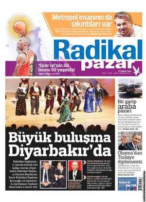Radikal Gazetesi 17 Şubat 2013 kapağı