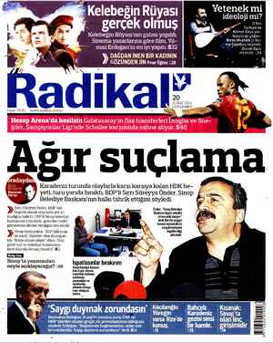 Radikal Gazetesi 20 Şubat 2013 kapağı