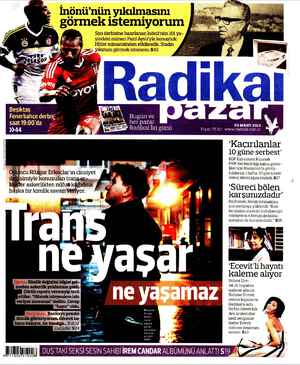 Radikal Gazetesi 3 Mart 2013 kapağı