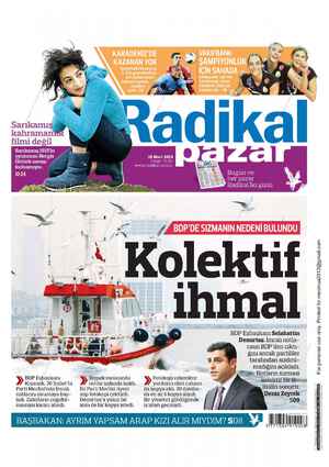 Radikal Gazetesi 10 Mart 2013 kapağı