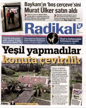 Radikal Gazetesi 2 Nisan 2013 kapağı