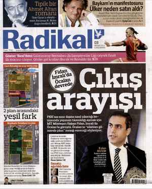 Radikal Gazetesi April 3, 2013 kapağı