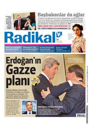 Radikal Gazetesi 24 Nisan 2013 kapağı