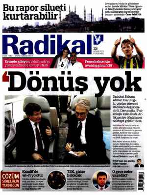 Radikal Gazetesi 25 Nisan 2013 kapağı