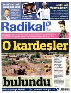 Radikal Gazetesi 8 Mayıs 2013 kapağı