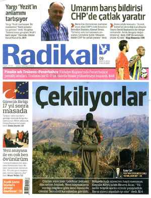 Radikal Gazetesi 9 Mayıs 2013 kapağı