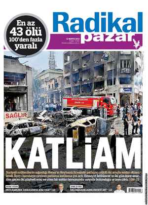 Radikal Gazetesi 12 Mayıs 2013 kapağı