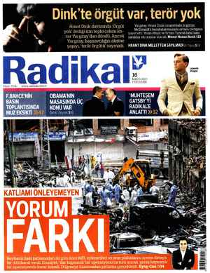 Radikal Gazetesi 16 Mayıs 2013 kapağı