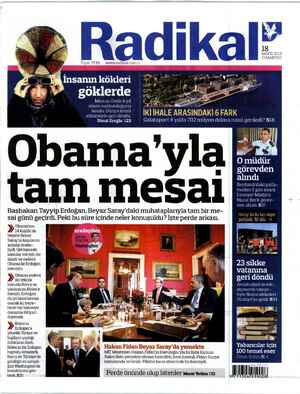 Radikal Gazetesi 18 Mayıs 2013 kapağı
