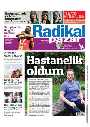 Radikal Gazetesi 19 Mayıs 2013 kapağı
