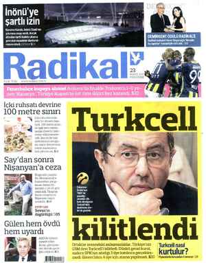Radikal Gazetesi 23 Mayıs 2013 kapağı