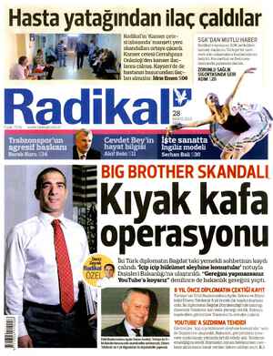 Radikal Gazetesi 28 Mayıs 2013 kapağı