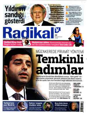 Radikal Gazetesi 28 Haziran 2013 kapağı