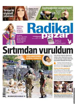 Radikal Gazetesi 30 Haziran 2013 kapağı