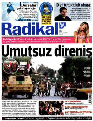 Radikal Gazetesi 5 Temmuz 2013 kapağı