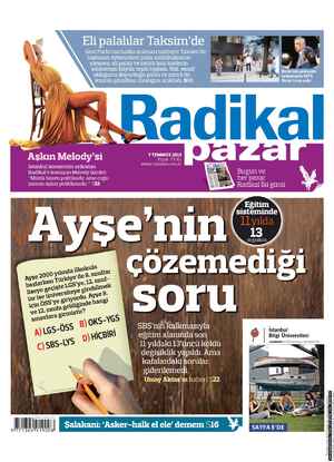 Radikal Gazetesi 7 Temmuz 2013 kapağı