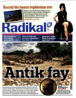 Radikal Gazetesi 23 Temmuz 2013 kapağı