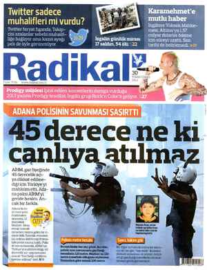 Radikal Gazetesi 30 Temmuz 2013 kapağı