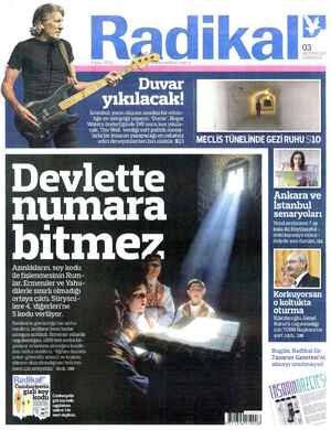Radikal Gazetesi 3 Ağustos 2013 kapağı