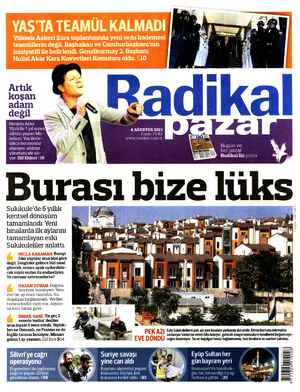 Radikal Gazetesi 4 Ağustos 2013 kapağı