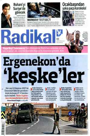 Radikal Gazetesi 5 Ağustos 2013 kapağı
