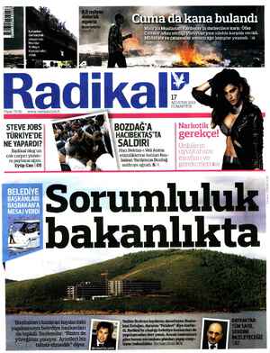 Radikal Gazetesi 17 Ağustos 2013 kapağı