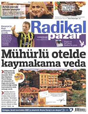 Radikal Gazetesi 25 Ağustos 2013 kapağı