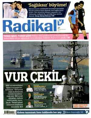Radikal Gazetesi 27 Ağustos 2013 kapağı