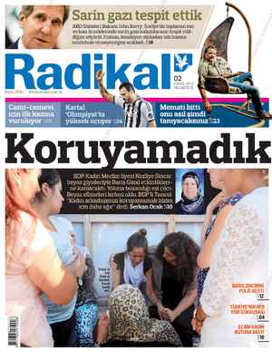 Radikal Gazetesi 2 Eylül 2013 kapağı
