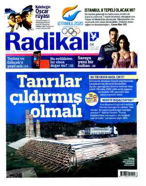 Radikal Gazetesi 4 Eylül 2013 kapağı