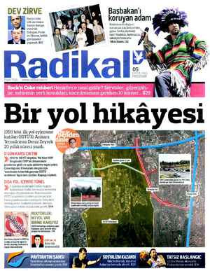 Radikal Gazetesi 5 Eylül 2013 kapağı