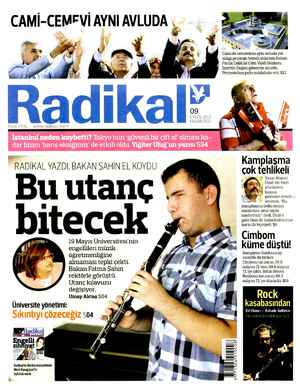 Radikal Gazetesi 9 Eylül 2013 kapağı