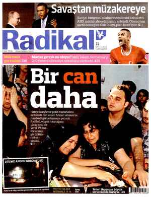 Radikal Gazetesi 11 Eylül 2013 kapağı