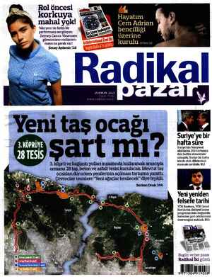 Radikal Gazetesi 15 Eylül 2013 kapağı