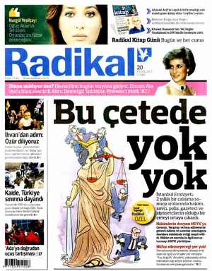 Radikal Gazetesi 20 Eylül 2013 kapağı