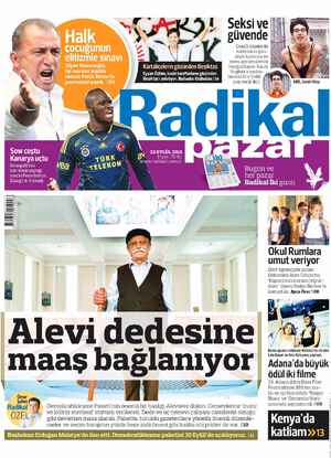Radikal Gazetesi 22 Eylül 2013 kapağı