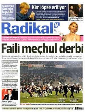 Radikal Gazetesi 24 Eylül 2013 kapağı