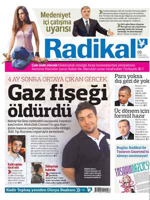 Radikal Gazetesi 5 Ekim 2013 kapağı