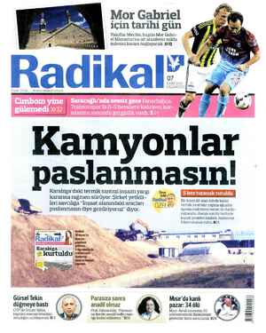Radikal Gazetesi 7 Ekim 2013 kapağı