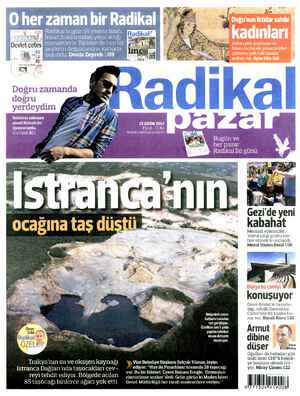 Radikal Gazetesi 13 Ekim 2013 kapağı