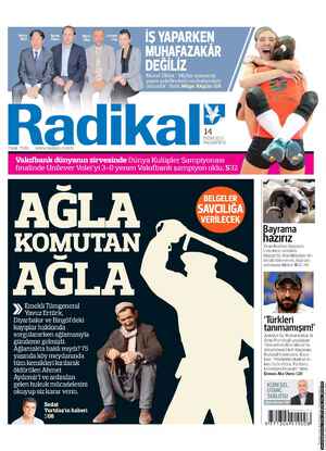Radikal Gazetesi 14 Ekim 2013 kapağı