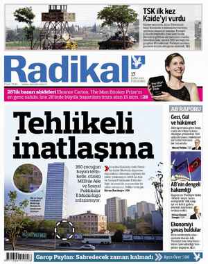 Radikal Gazetesi 17 Ekim 2013 kapağı