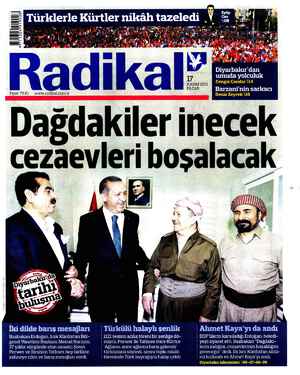       Fiyat:75Kr  www.radikalcom.tr ağdakiler in p b. E 2 İL, pi J PUAN İŞ Re Başbakan Erdoğan, Irak Kürdistan Böl- EC...