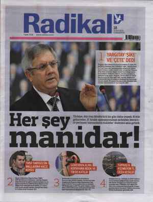 Radikal Gazetesi January 18, 2014 kapağı