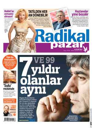 Radikal Gazetesi January 19, 2014 kapağı