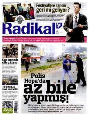 Radikal Gazetesi January 21, 2014 kapağı