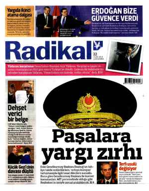 Radikal Gazetesi January 22, 2014 kapağı